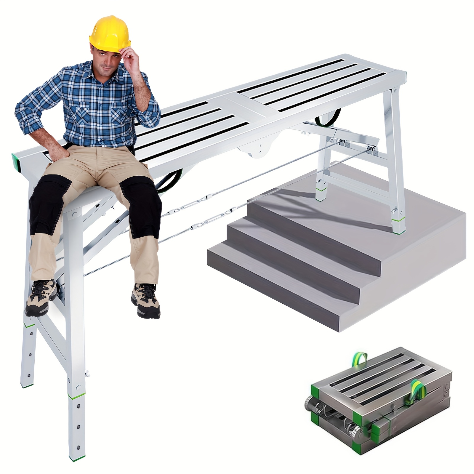 Heavy Equipment Working - 15.75'' Width Work Platform Steel Folding