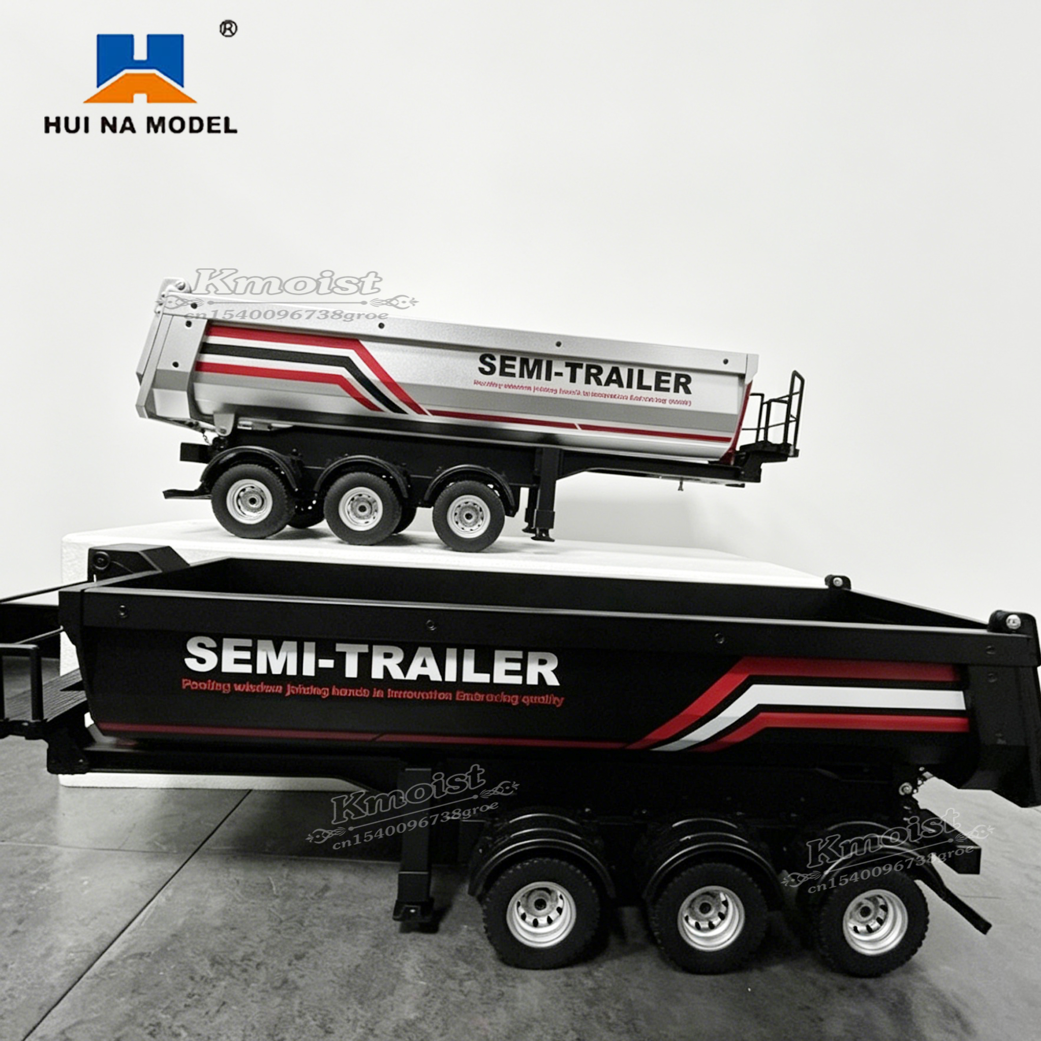 Dump Truck Toy - HUINA 1509 1/18 19CH Semi-trailer for