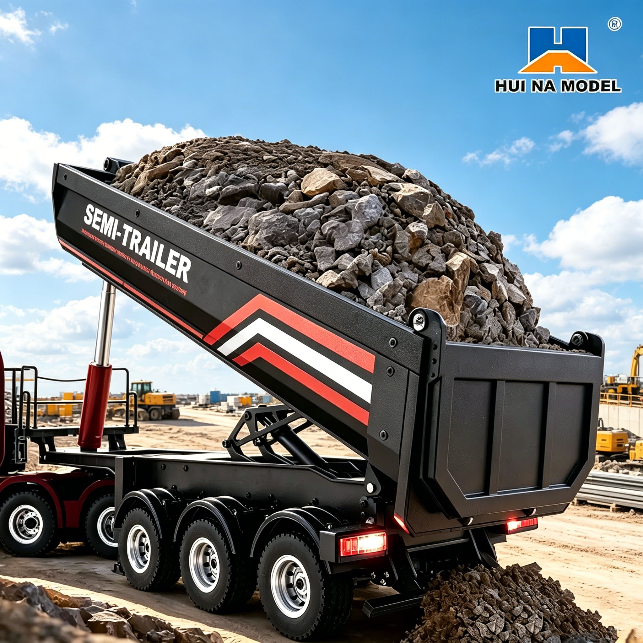 HUINA 1509 1/18 19CH Semi-trai - огляд і ціна Dump Truck Toy