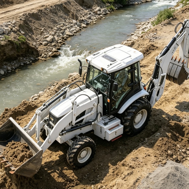 Loader Backhoe Industrial Grad - огляд і ціна Heavy Equipment Working