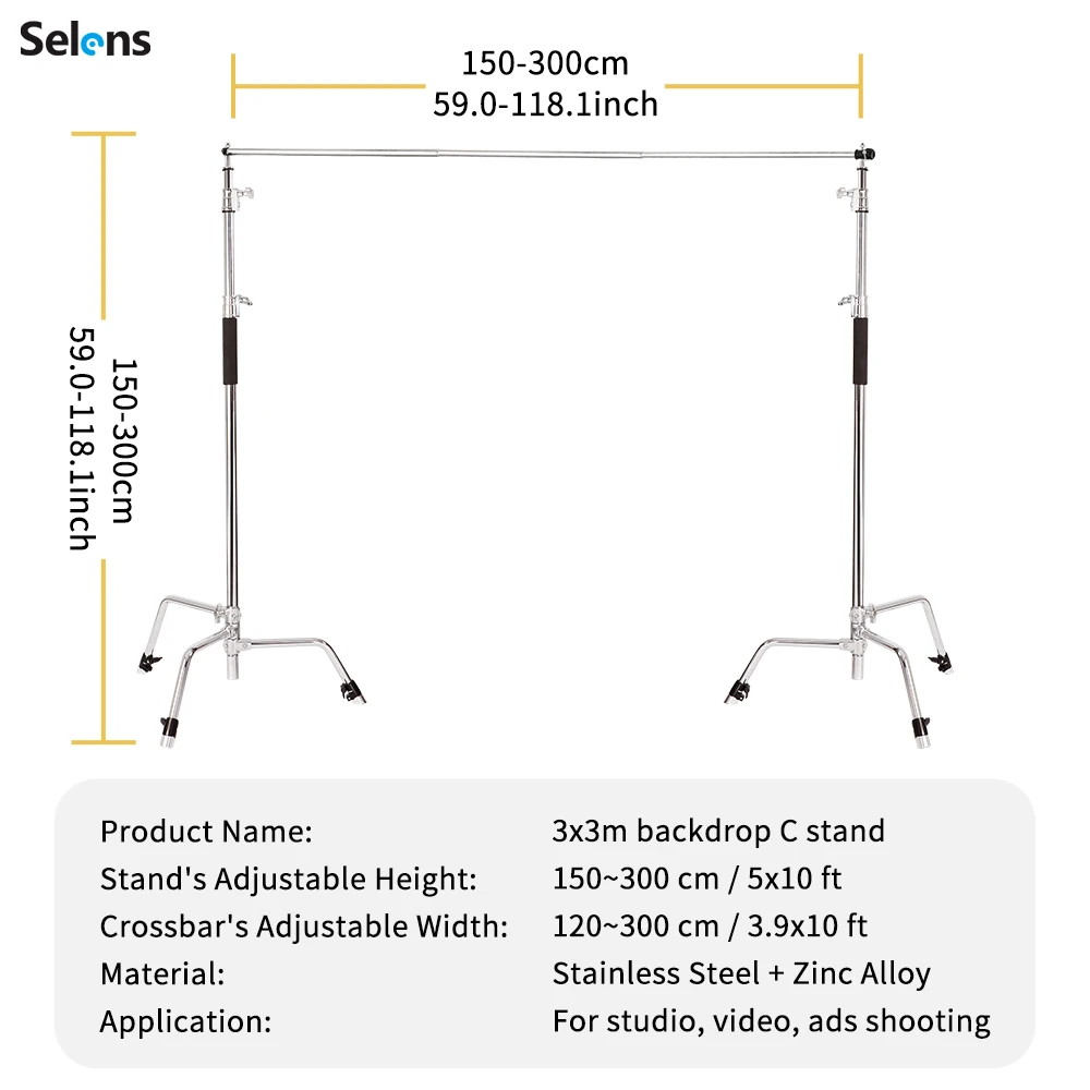 Selens 3x3M Backdrop Stand Kit - огляд і ціна Heavy Equipment Background