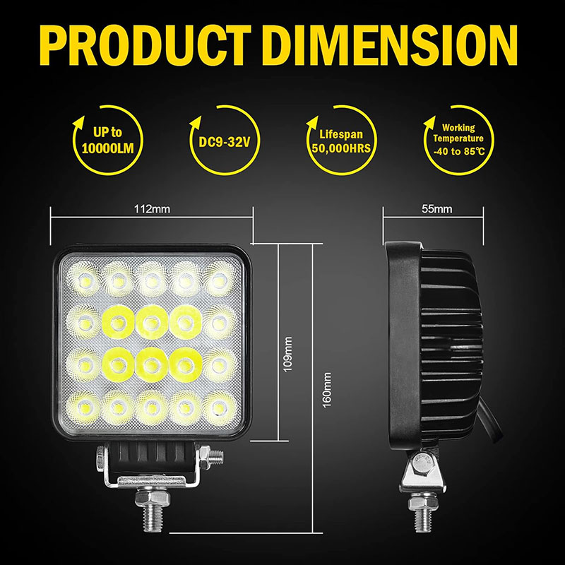 1PC 60W Vehicle Work Light Spo - огляд і ціна Heavy Equipment Working